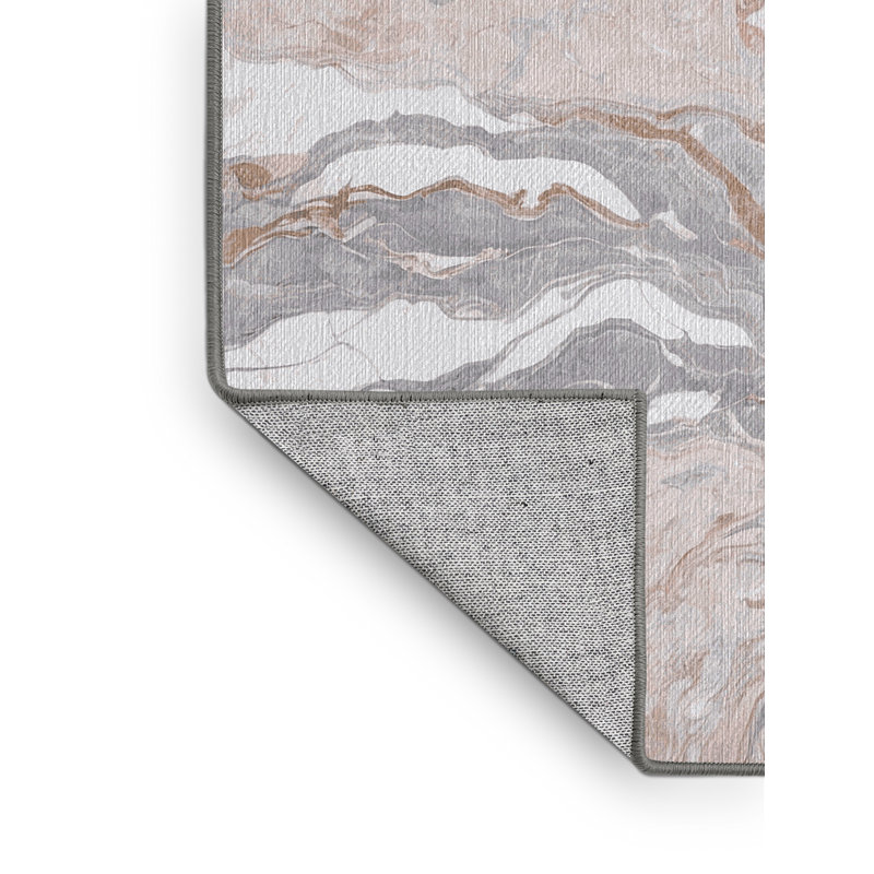 Machine Washable Gray Area Rug, Rectangle 8' x 12'