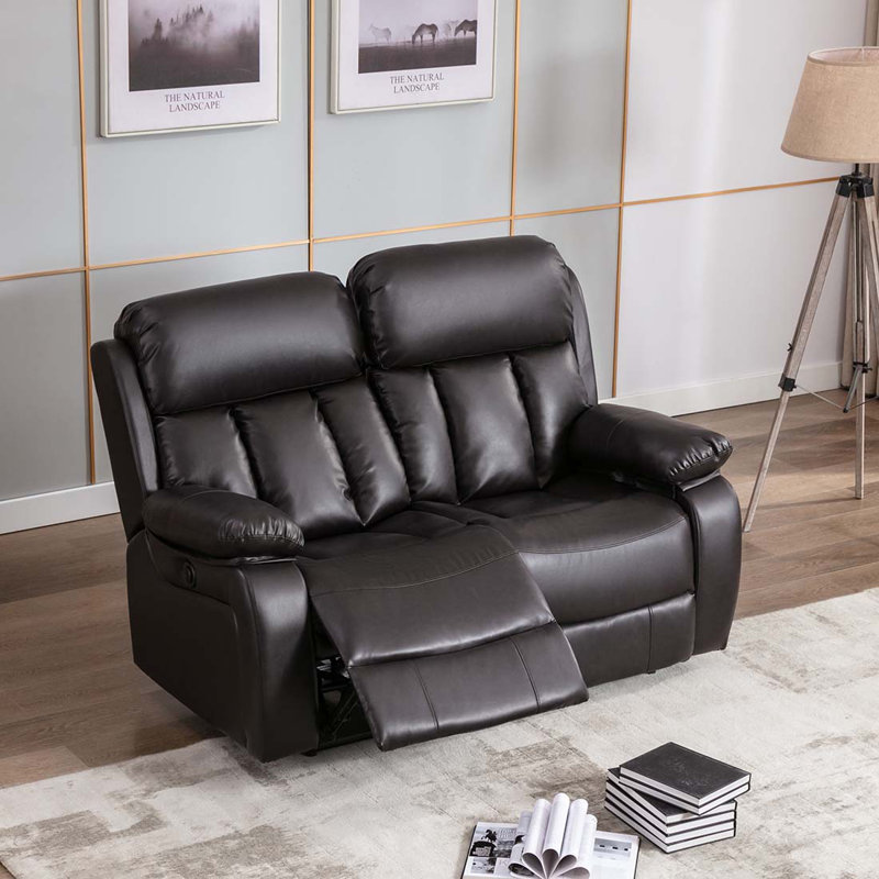 Deneka 2 Seater Reclining Sofa, Brown