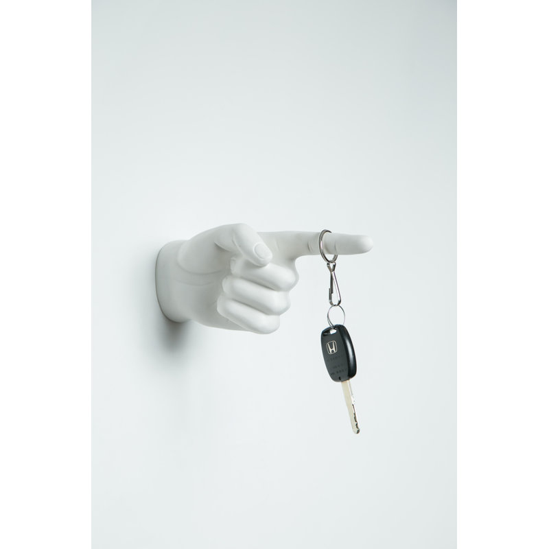 One Finger Pointing Hand Wall Mount - 8" long