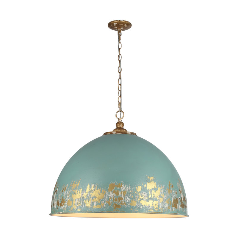 Luminaire suspendu 5 lumières Alison, Bleu