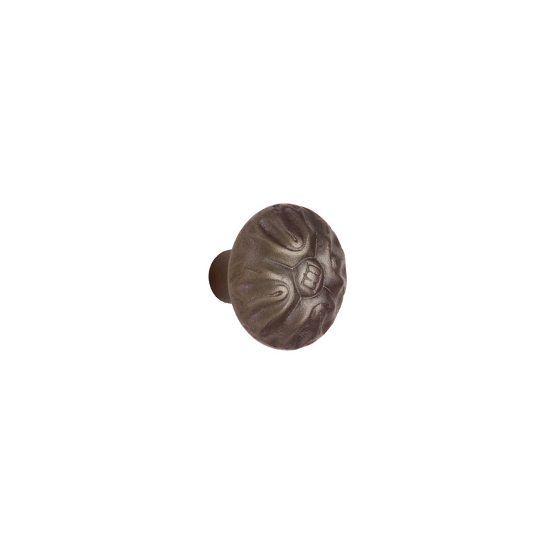 Medallion Bronze Mushroom Knob, White Bronze Brushed