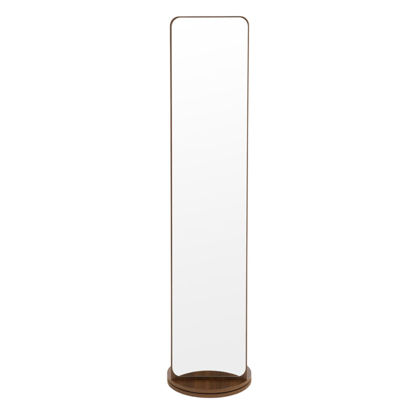 Square Floor Mirror, Walnut