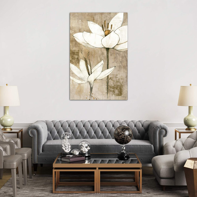 Pencil Floral I by Avery Tillmon - Wrapped Canvas Painting, 66.04 cm H x 45.72 cm W x 1.91 cm D