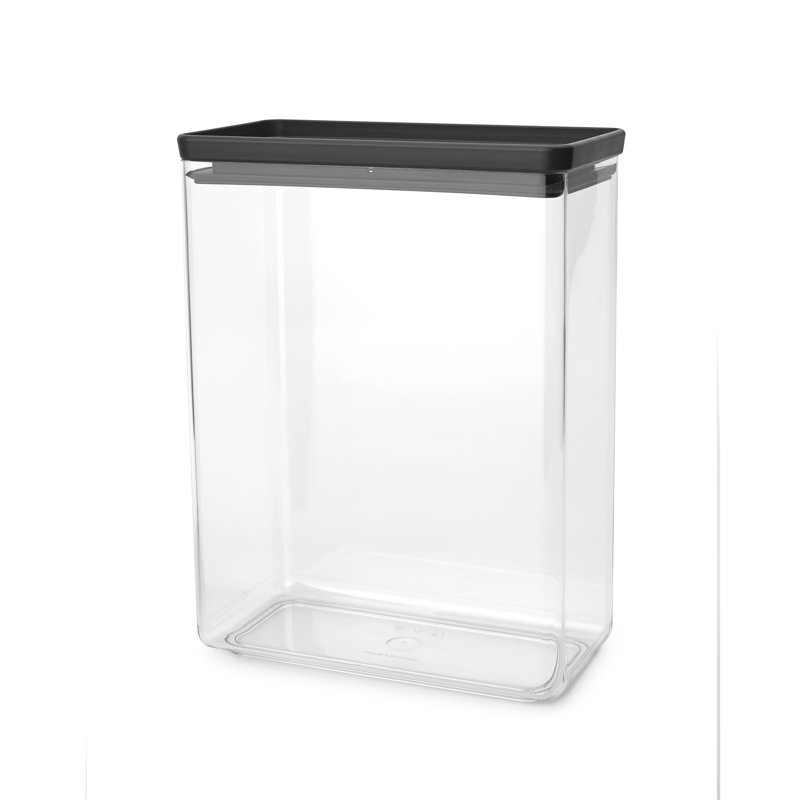 Brabantia Stackable Canister, 5.4 Litre, Tasty+, Black