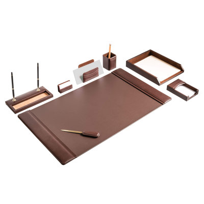 Leather Desk Organizer Set
