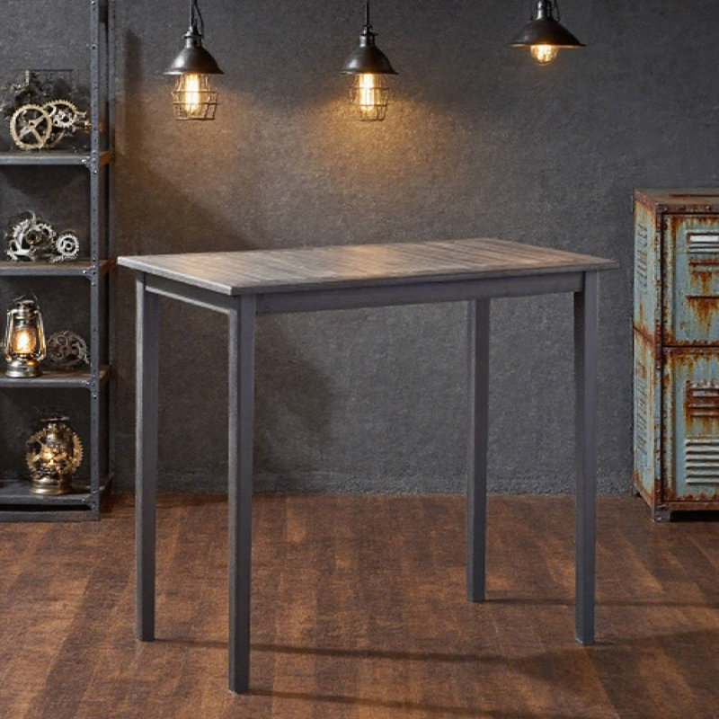 Table de bar rectangulaire d'extérieur Minimalist - Bois d'acacia gris foncé