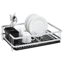 1pc Dish Drying Rack, Large-Capacity Dish Rack For Kitchen Counter,  Rust-Proof Dish Drainer, 2-Tier Kitchen Dish Drying Rack For Dishes,  Knives, Spoons, And Forks