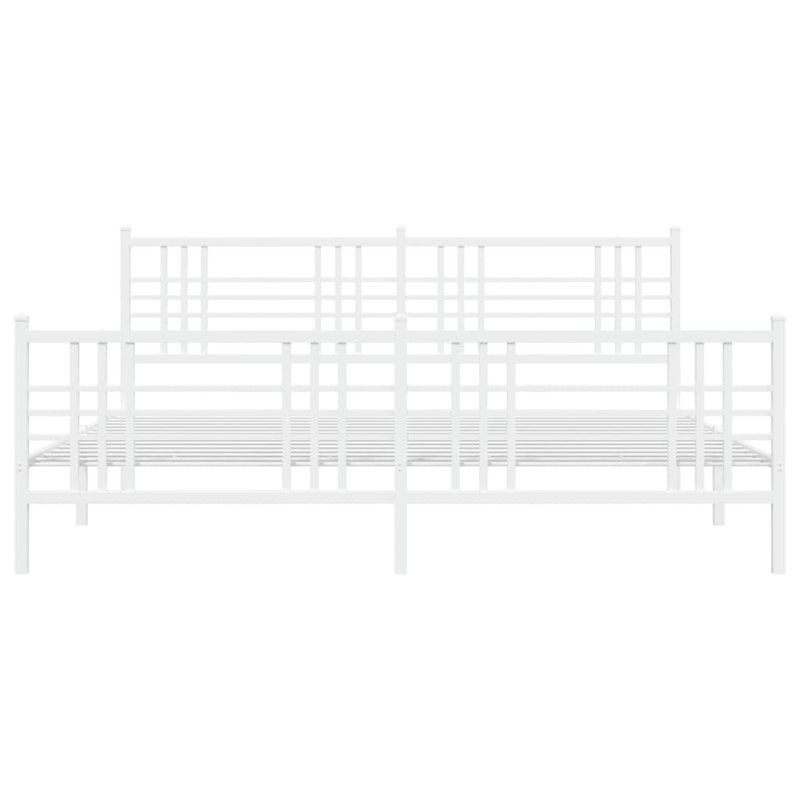 Novarayne Metal Bed, 183 x 213 cm, White