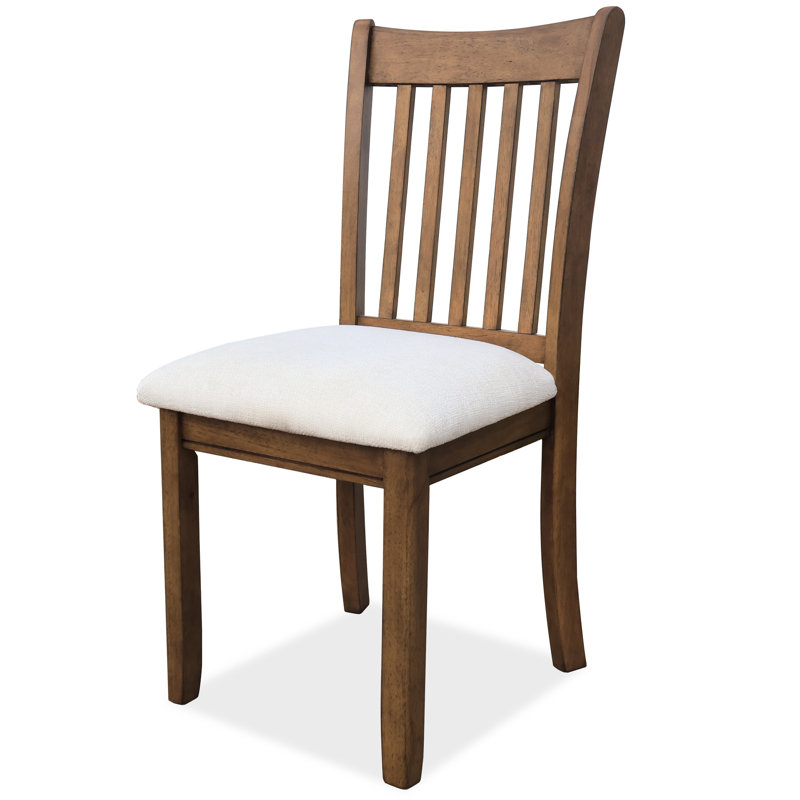 Chaises de salle à manger brunes, en bois, sièges rembourrés, de 2, dossier peint de style moderne 2, coussin confortable