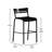Jazavian Modern Commercial Grade 2 Slat Indoor/Outdoor Steel Bar Stool-1734209457
