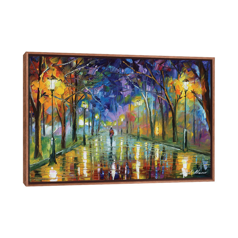 Night Shadows - Wall Art Print - Framed Canvas, Brown, 32" H x 48" W, Floater Framed Print without Mat