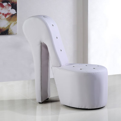 Schenck Faux Leather Shoe Accent Chair 