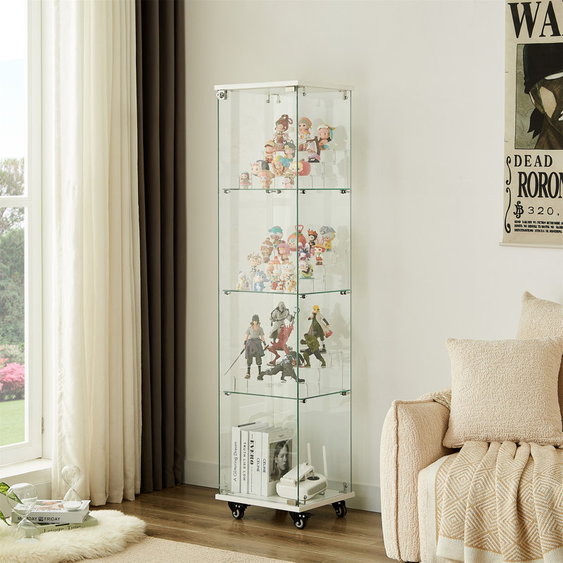 4 Tier Glass Display Cabinet