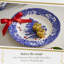 Assiette de Noël italienne Spode Blue - Collection Holiday (bleu / blanc)