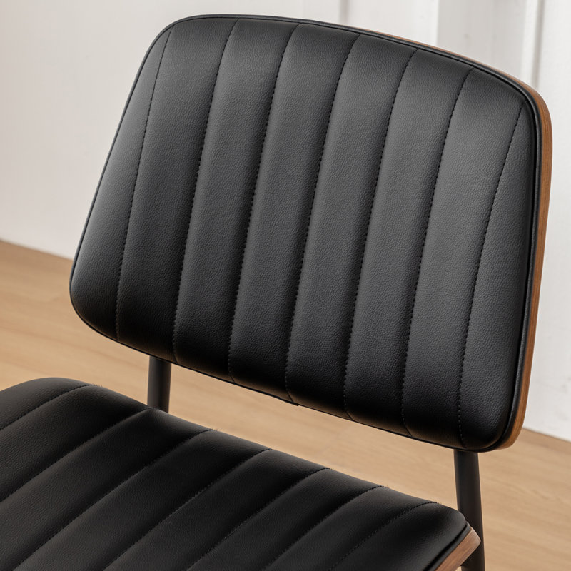 Chaises de salle à manger rembourrées Orise, Noir