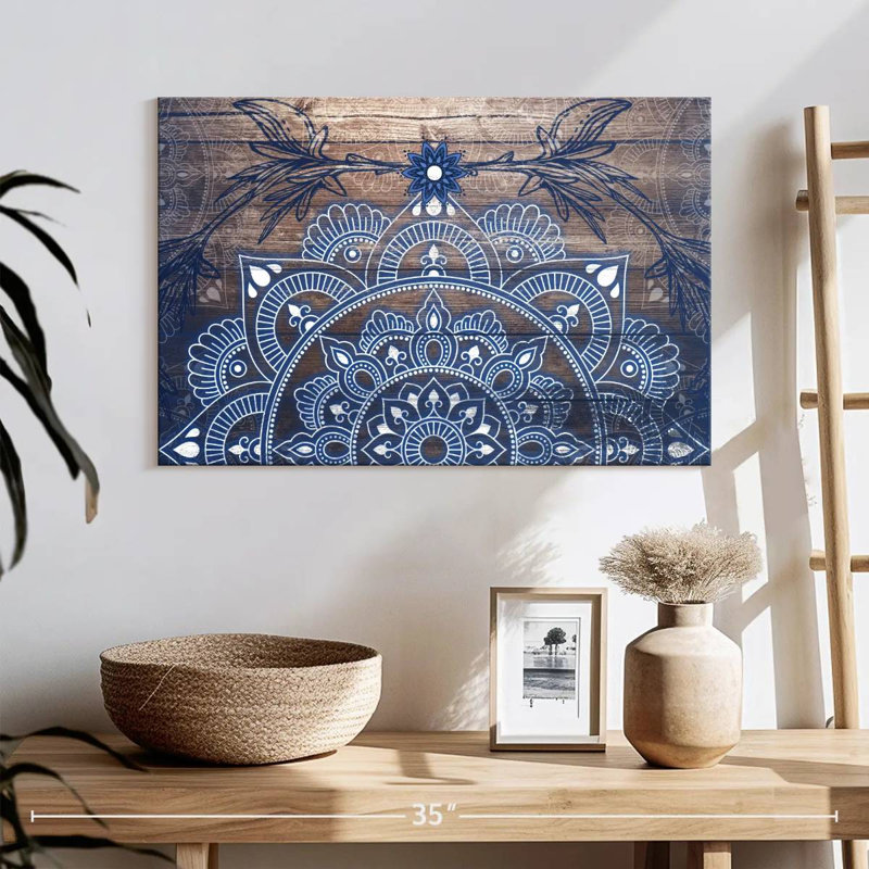 Mandala de plan sur toile, H 16 po x l 24 po x P 1,25 po
