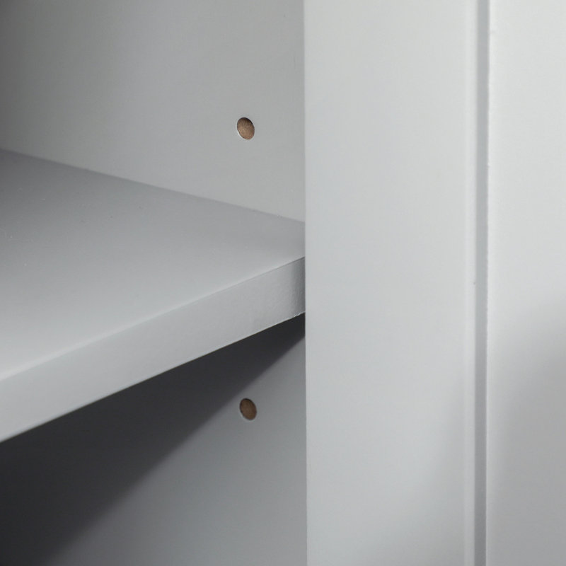 Bathroom Vanity with Adjustable Shelf and Open Bottom Shelf