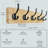 17.4" Long 5-Double-Hooks Wooden Coat Rack Wall Mount-916805414