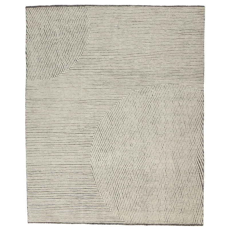 Plateau III Round Ivory Charcoal 8X10