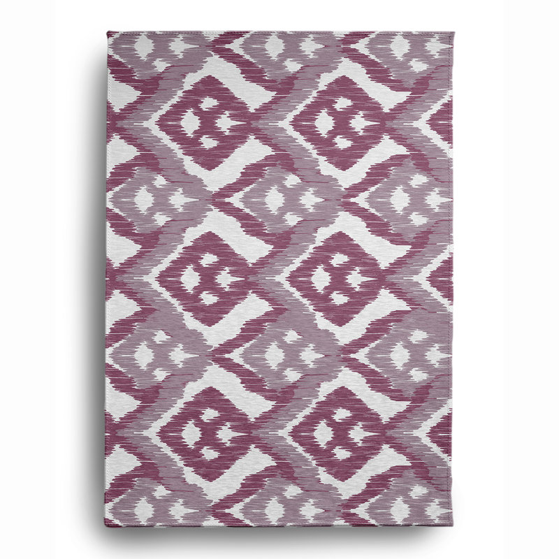 Chenille Ikat Indoor Rug, Rectangle 5' x 7'