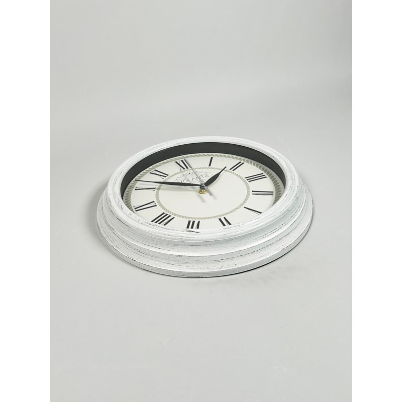 Angelette Wall Clock, White/Black