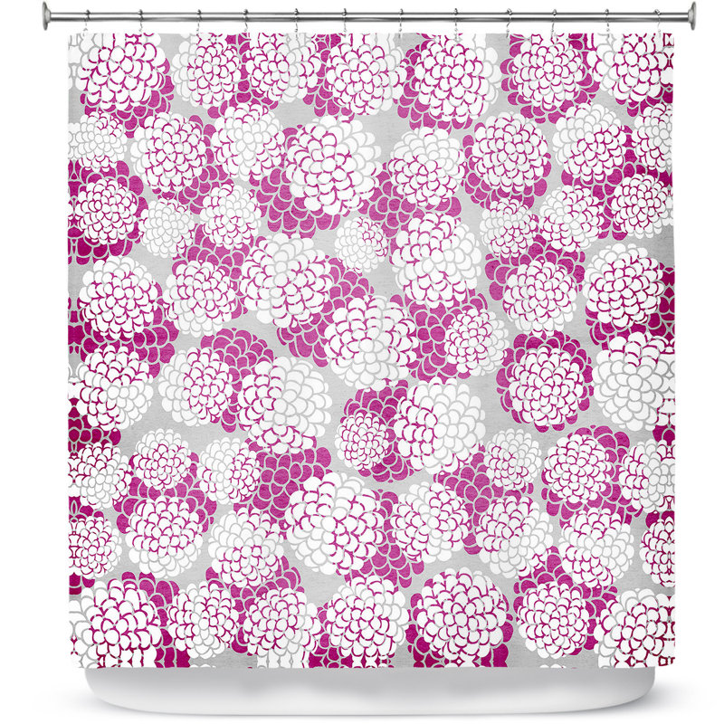 Rideau de douche simple fleurs