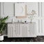 Buffet moderne moderne laqué gris à 4 portes-1686121038