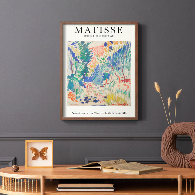 Matisse CL XXVI, reproduction encadrée - bois massif, Brun, H 10 po x l 8 po