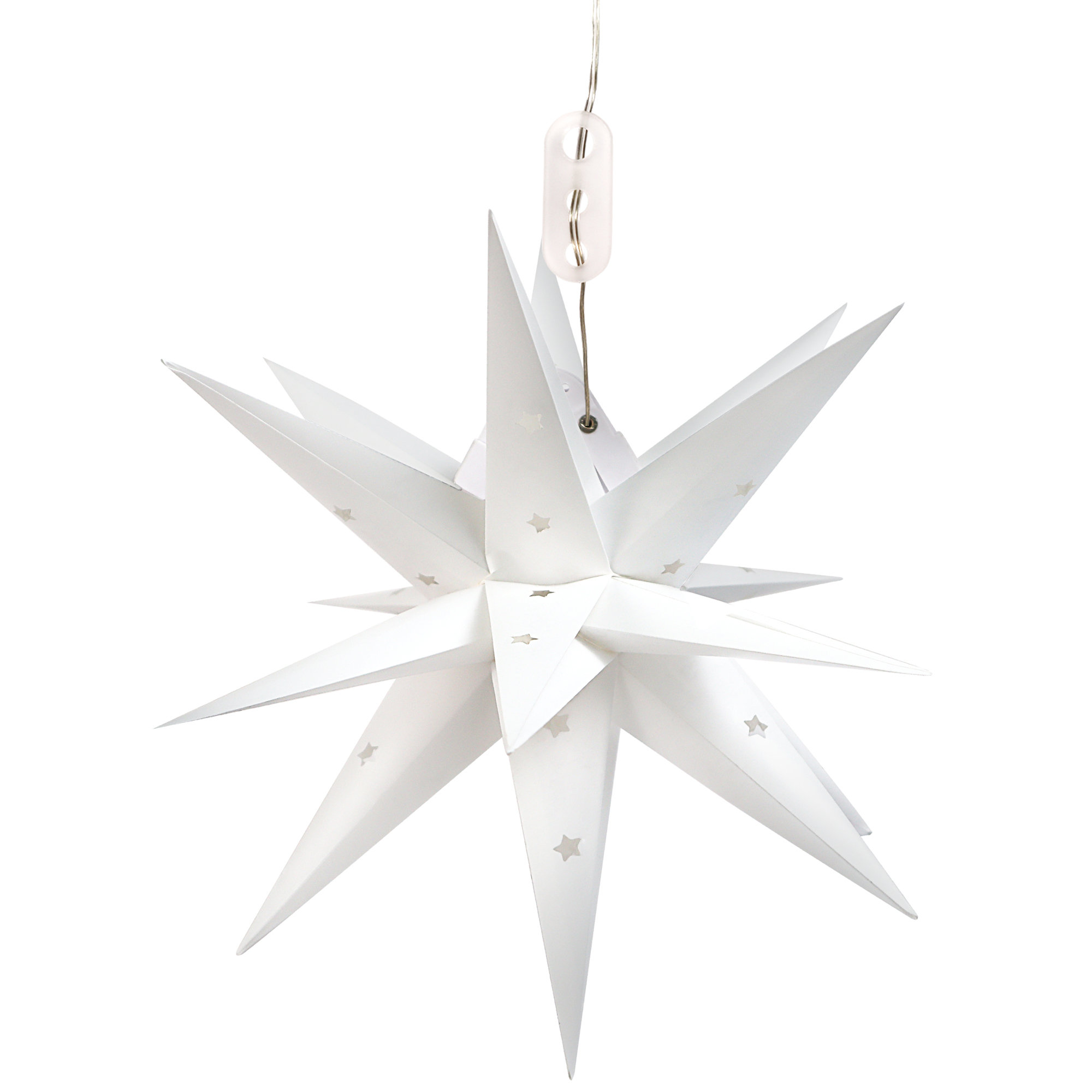 20 point Paper Moravian Star Pattern and Instructions.