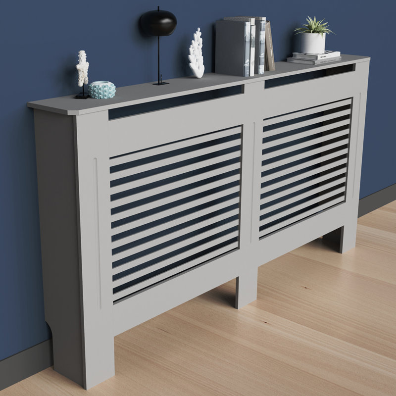 Nehlani 92cm H Radiator Cover Grey, 92.2cm H x 172cm W x 19cm D