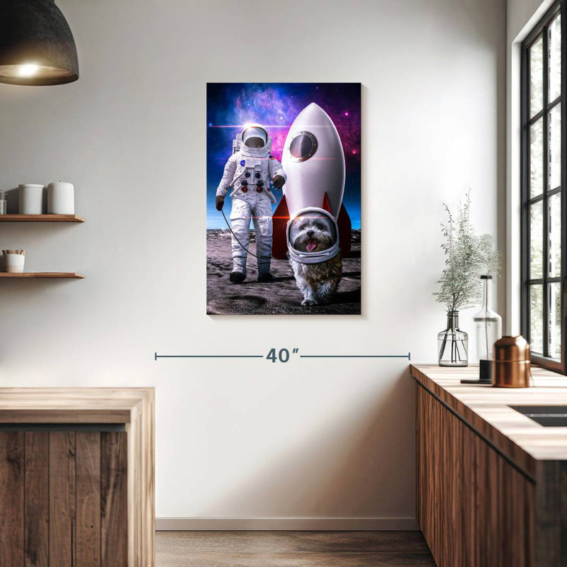 Oberle Just Walking A Space Dog Screen, 36" H x 24" W