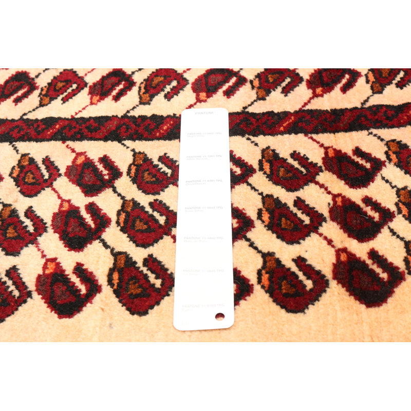 One-of-a-Kind 3'3" X 6'3" New Age Wool Area Rug in Cream