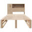 Bookcase Bed Without Mattress Solid Wood-753810286-753810275