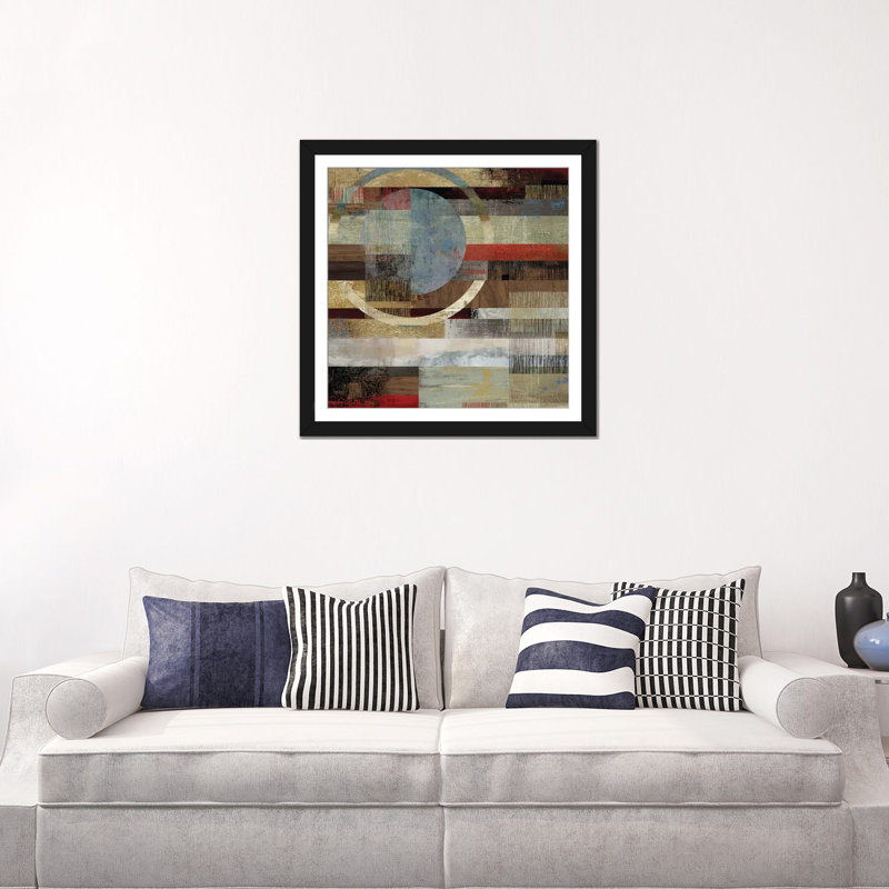 «Industrial II», impression sur toile, Papier d'art encadré noir, Blanc, H 16 po x l 16 po x P 1 po