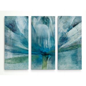 'Blue Awakening' Multi-Piece Image on Wrapped Canvas