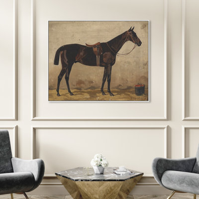 Brauner Im Stall Farm Animals par Emil Volkers - sur toile