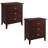 With Drawer, Door With USB-C Fast Charging Station And AC/USB Outlet, 2-Pack, Chocolate Cherry