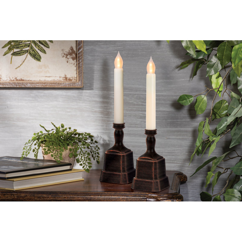 12.7-in H  exclusive Illumaflame™  glow window/table taper candle