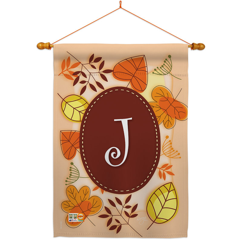 Ensemble de drapeaux en polyester 40 x 28 po Autumn, J
