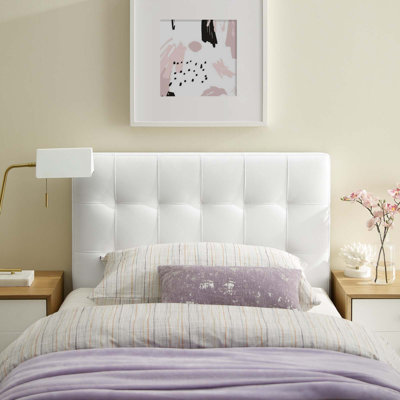Tête de lit tapissier en vinyle Lily