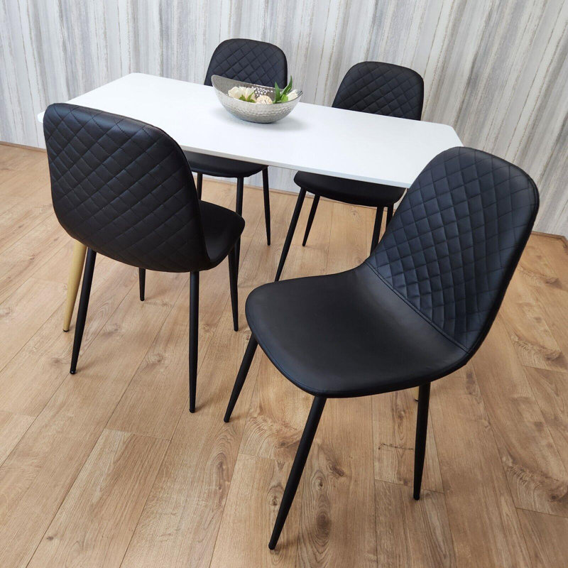 Gwendolen 4 - Person Dining Set, Black