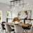 7-light Clear Glass Globe Linear Chandelier