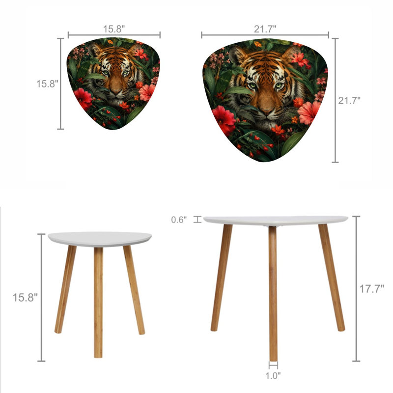 Ensemble de 2 tables basses gigognes Triangle