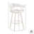 Robinett Modern Swivel Counter or Bar Height Bar Stool with Arms and Open Low Back in Metal and Faux Leather-729508079-729508077