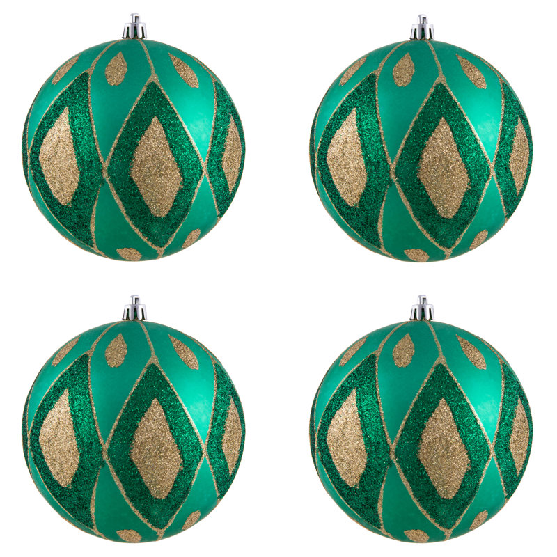 Ornement boule de diamant pailleté mat, H 4,75 po x l 4,75 po x P 4,75 po, Écume de mer