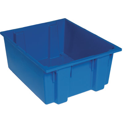 Stack and Nest Tote, heavy duty, 2.00 cu. ft. capacity, polypropylene, (priced per each, 3 each per carton), case of 3