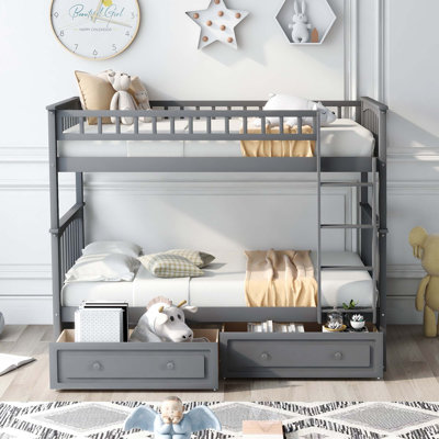 Bunk Bed With Drawers, Convertible Beds