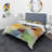 Minimalistic Red Green And Brown Brushes II - Modern Duvet Cover Set - Microfiber Polyester-66399681