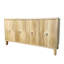 Buffet à motifs pour la vie, la salle à manger et l'entrée - Vaste espace de rangement (armoire à 4 portes naturelle avec solution Wave
