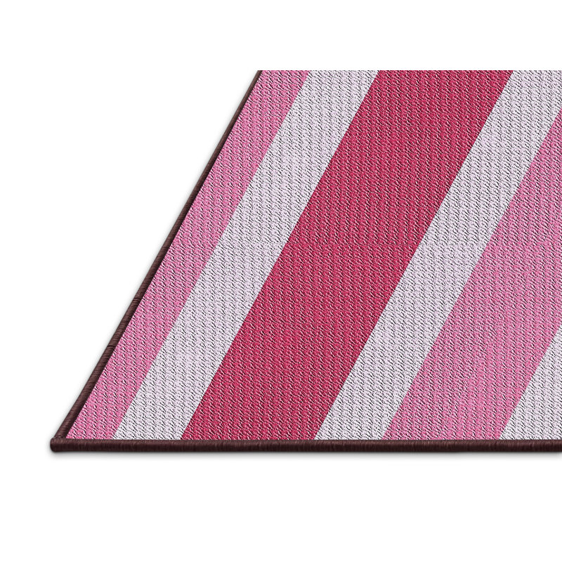 Tapis de zone rose à motif, Rectangle 5 pi x 7 pi